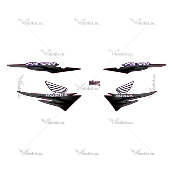 Комплект наклеек Honda CB-500 2001 BLACK