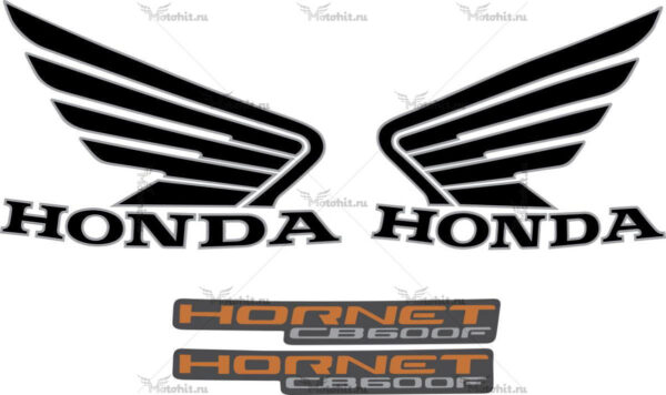 Комплект наклеек Honda CB-600-F 2010-HORNET-BLACK