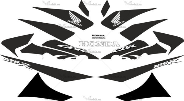 Комплект наклеек Honda CBR-125-R 2007-2010 BLACK