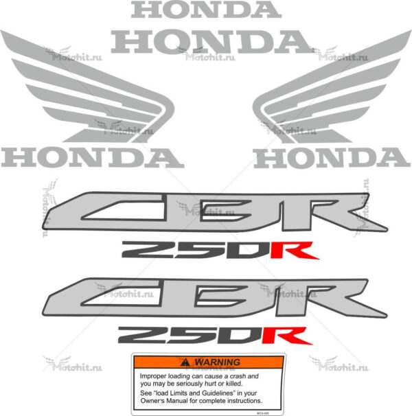 Комплект наклеек Honda CBR-250-RR 2011-2015 FOR-BLACK