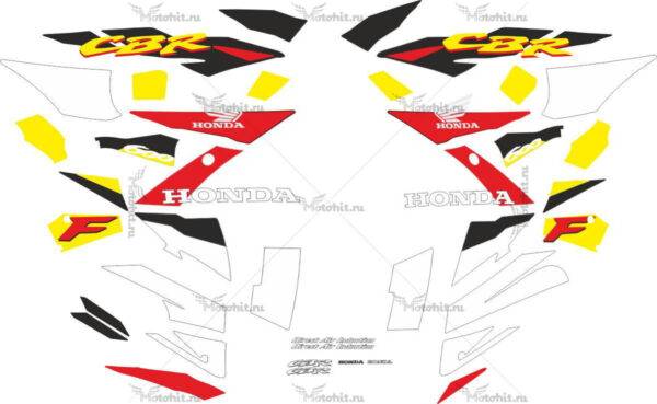 Комплект наклеек Honda CBR-600-F3 1995-1996 FOR RED WHITE