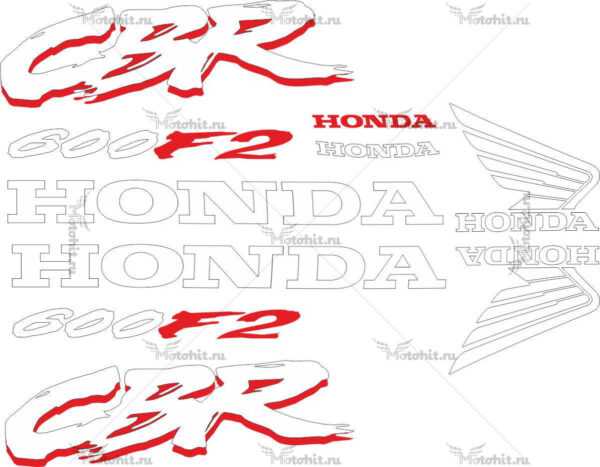 Комплект наклеек Honda CBR-600-F2 1993-1994