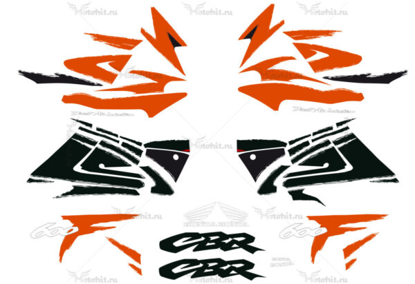 Комплект наклеек Honda CBR-600-F3 ORANGE 1997-1998