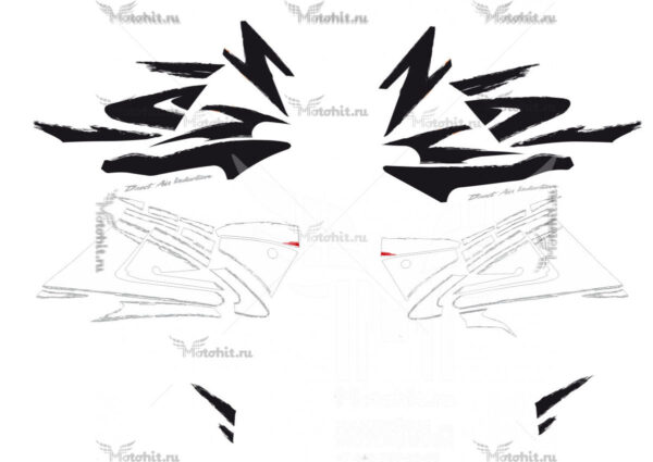 Комплект наклеек Honda CBR-600-F3 WHITE 1997-1998 sides