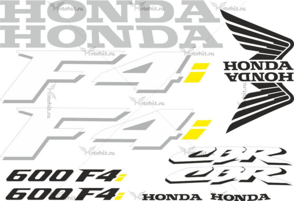 Комплект наклеек Honda CBR-600-F4I 2001 TXT