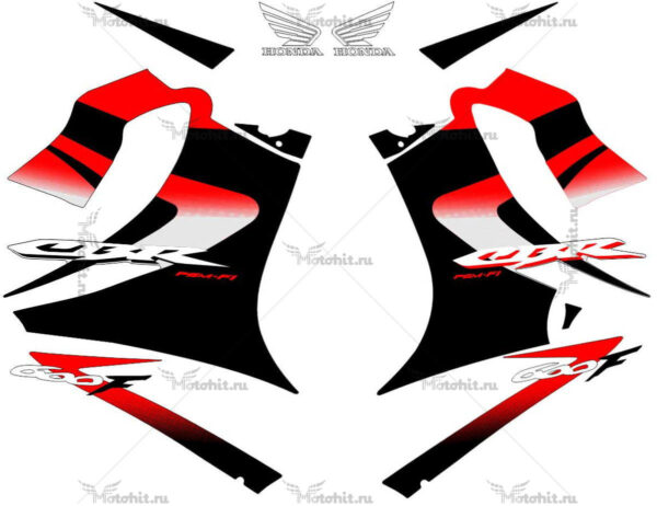 Комплект наклеек Honda CBR-600-F4I 2002-2006 BLACK