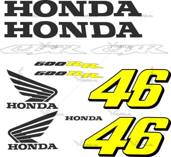 Комплект наклеек Honda CBR-600 ROSSI-MONSTER