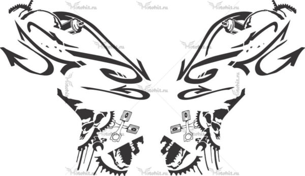 Комплект наклеек Honda CBR-600-RR 2007-2012 GRAFFITI