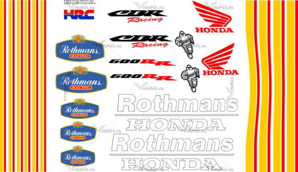 Комплект наклеек Honda CBR-600-RR 2007-2012 ROTHMANS