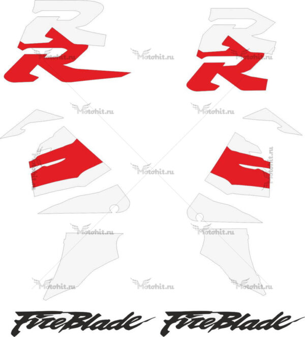 Комплект наклеек Honda CBR-900-RR 1996-1997 FIREBLADE-STD