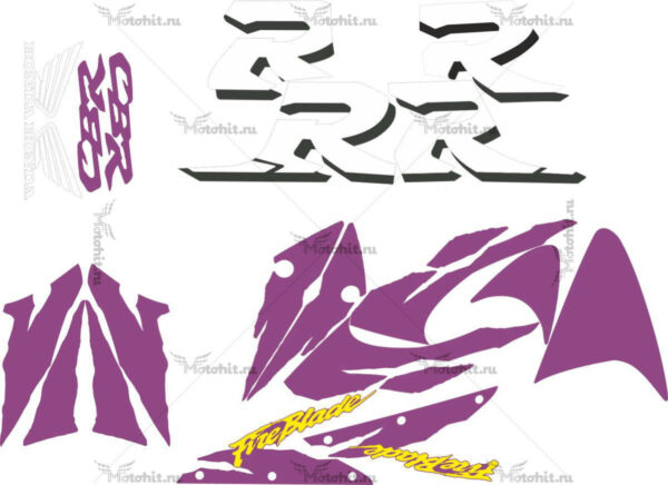 Комплект наклеек Honda CBR-900-RR 1998-1999 VIOLET