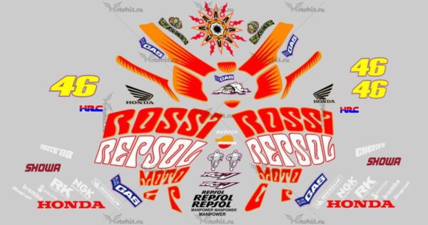 Комплект наклеек Honda CBR-1000-RR 2003 RC-211-V-REPSOL