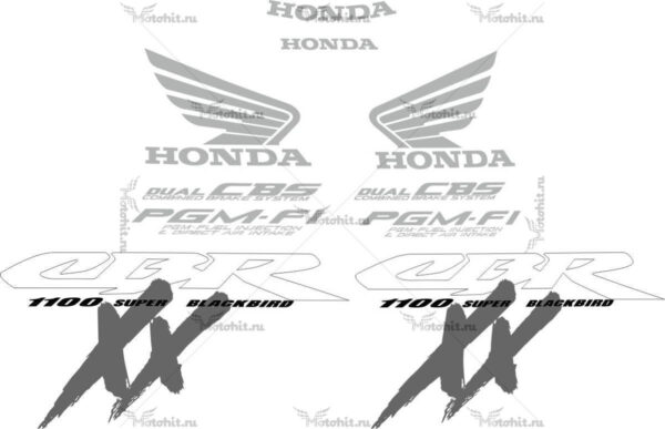 Комплект наклеек Honda CBR-1100-XX 1999-2007