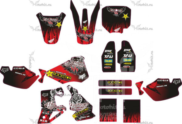 Комплект наклеек на HONDA CR-85 2003-2012 ROCKSTAR
