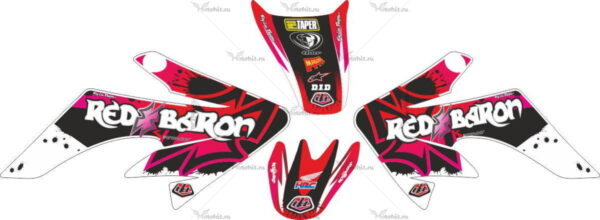 Комплект наклеек Honda CRF-50 RED-BARON 2004+