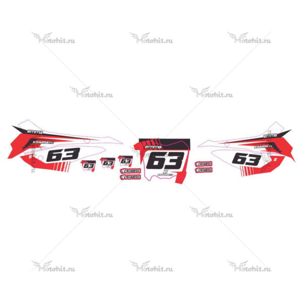 Комплект наклеек Honda CRF-110 2007+