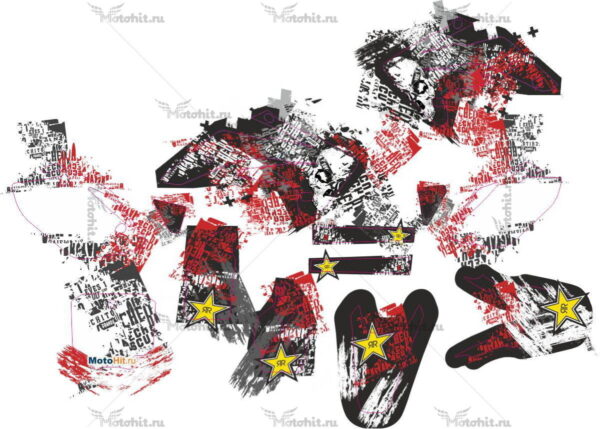 Комплект наклеек Honda CRF-150R 2006-2018 BLACK