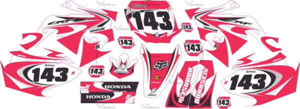 Комплект наклеек Honda CRF-150R 2006-2018 PINK