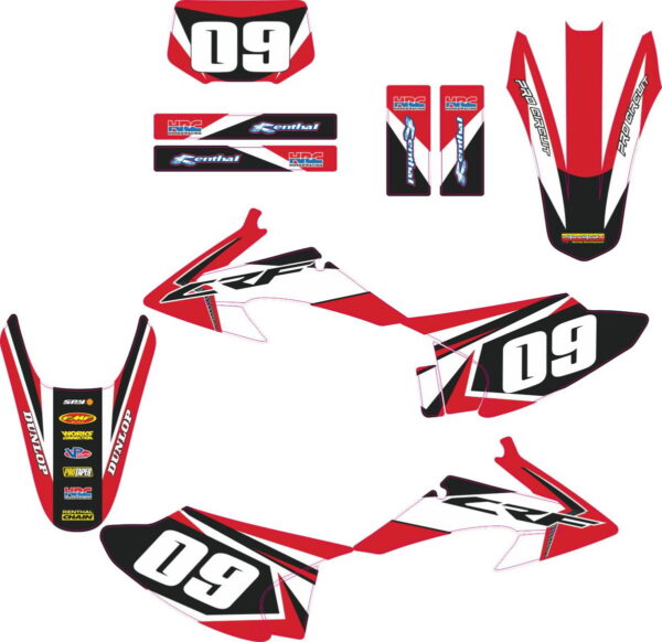 Комплект наклеек на HONDA CRF-150-230 2008-2012 ORIG