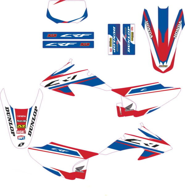 Комплект наклеек на HONDA CRF-150-230 2008-2012 ORIG-BLUE