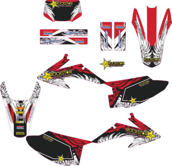 Комплект наклеек на HONDA CRF-150-230 2008-2012 ROCKSTAR