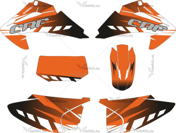Комплект наклеек Honda CRF-230 2007 LARANJA.CMX