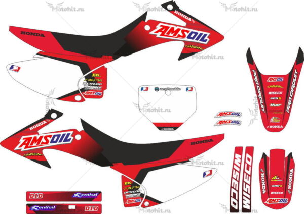 Комплект наклеек Honda CRF-230 2008 AMSOIL