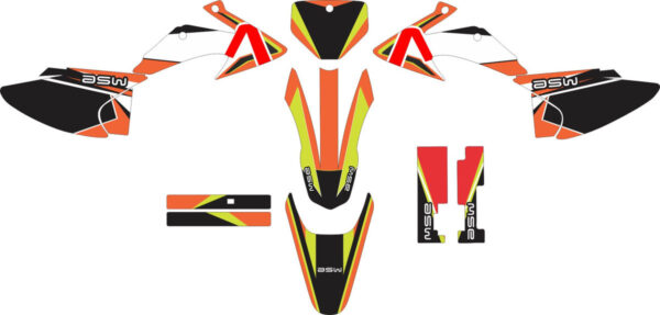 Комплект наклеек на HONDA CRF-230R 2003-2007 5