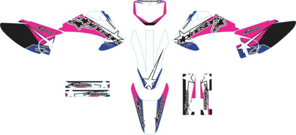 Комплект наклеек на HONDA CRF-230R 2003-2007 GISELLY