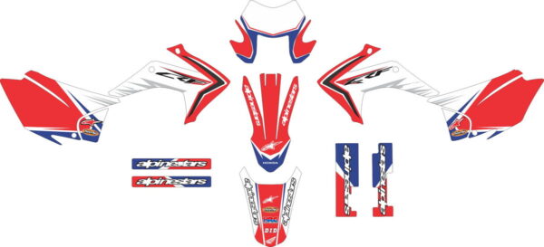 Комплект наклеек на HONDA CRF-230R 2015-2017