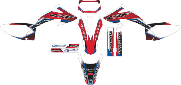 Комплект наклеек на HONDA CRF-230X 2003-2008 23