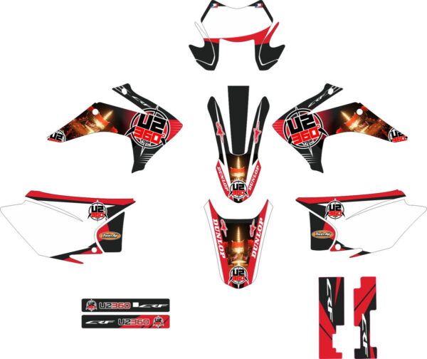 Комплект наклеек на HONDA CRF-230X 2015-2017 U2-360