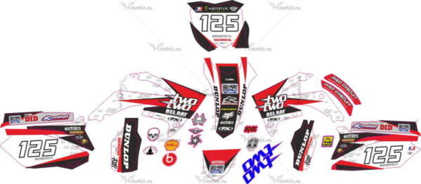 Комплект наклеек Honda CRF-250 2010-2013 CRF-450 2009-2012 22 two two