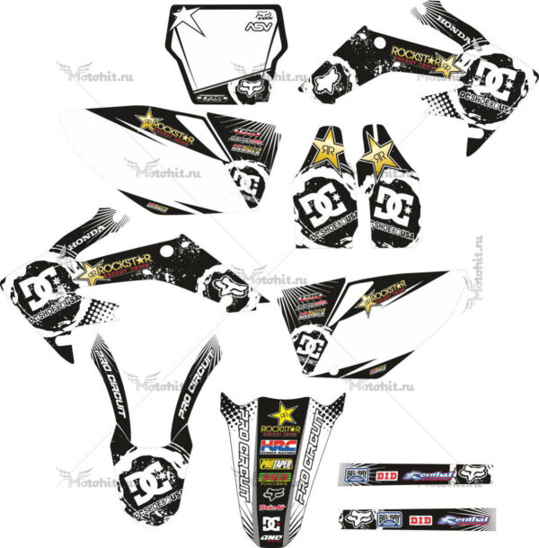 Комплект наклеек Honda HONDA-CRF-250-2004-2009-CRF-450-2005-2008-DC