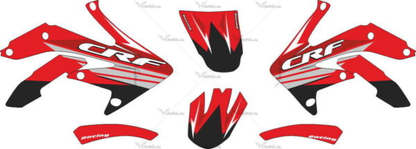 Комплект наклеек HONDA-CRF-250-2004-2009-CRF-450-2005-2008