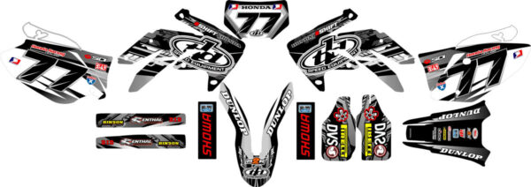 Комплект наклеек на HONDA CRF-250X 2004-2009 CRF-450X 2005-2008 10