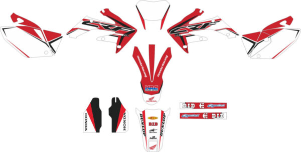 Комплект наклеек на HONDA CRF-250X 2004-2009 CRF-450X 2005-2008 3