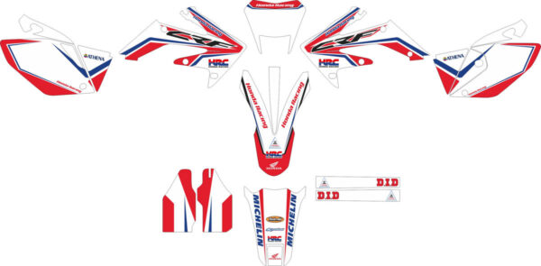 Комплект наклеек на HONDA CRF-250X 2004-2009 CRF-450X 2005-2008 7