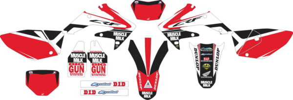 Комплект наклеек на HONDA CRF-250X 2004-2009 CRF-450X 2005-2008 9