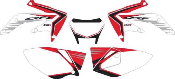 Комплект наклеек на HONDA CRF-250X 2004-2009 CRF-450X 2005-2008 18