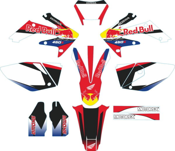 Комплект наклеек на HONDA CRF-250X 2004-2009 CRF-450X 2005-2008 19