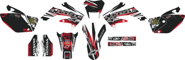 Комплект наклеек на HONDA CRF-250X 2004-2009 CRF-450X 2005-2008 METAL-MULISHA