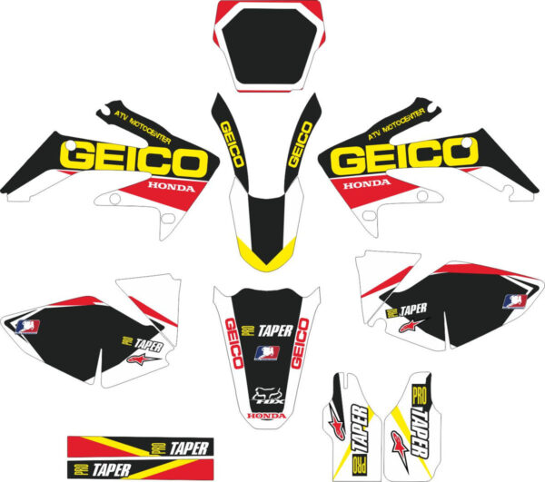 Комплект наклеек на HONDA CRF-250 2004-2009 CRF-450 2005-2008