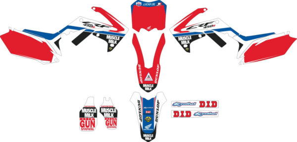 Комплект наклеек на HONDA CRF-250 2010-2013 CRF-450 2009-2012 7
