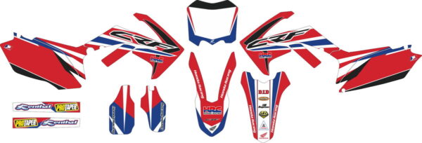 Комплект наклеек на HONDA CRF-250 2010-2013 CRF-450R 2009-2012-004