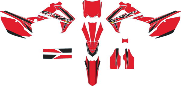 Комплект наклеек на HONDA CRF-250 2014-2017 CRF-450 2013-2016-KLEBER