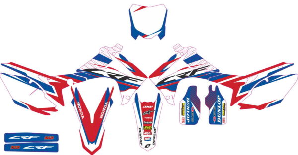 Комплект наклеек на HONDA CRF-250 2014-2017 CRF-450 2013-2016-OEM-BLUE