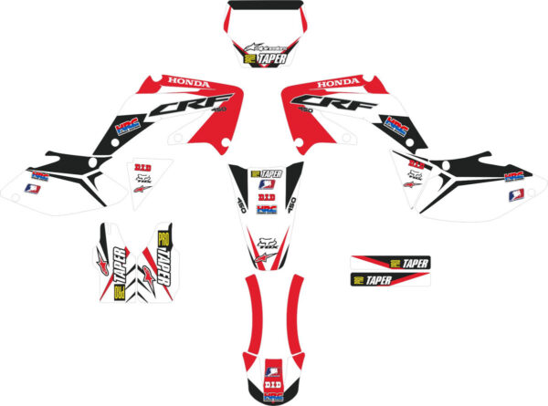 Комплект наклеек на HONDA CRF-450R 2002-2004