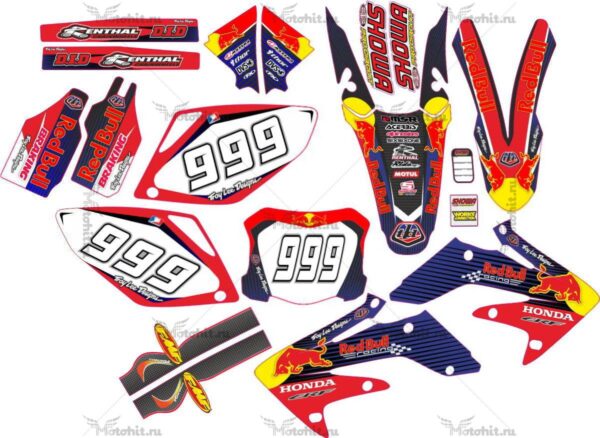 Комплект наклеек HONDA CRF-250 2004-2009 CRF-450 2005-2008