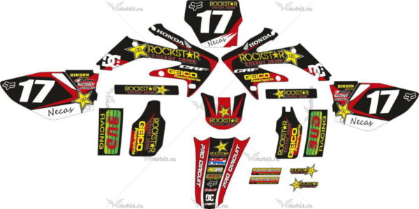 Комплект наклеек Honda CRF-250 2004-2009 CRF-450 2005-2008 MONSTER
